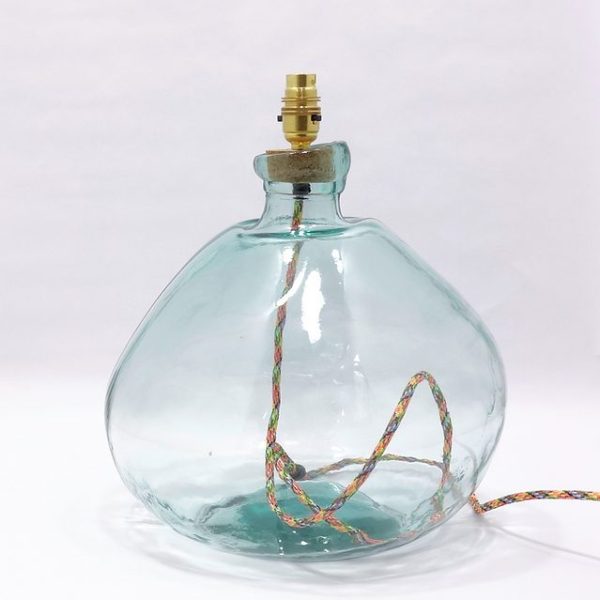 39cm Simplicity Recycled Glass Lamp Natural