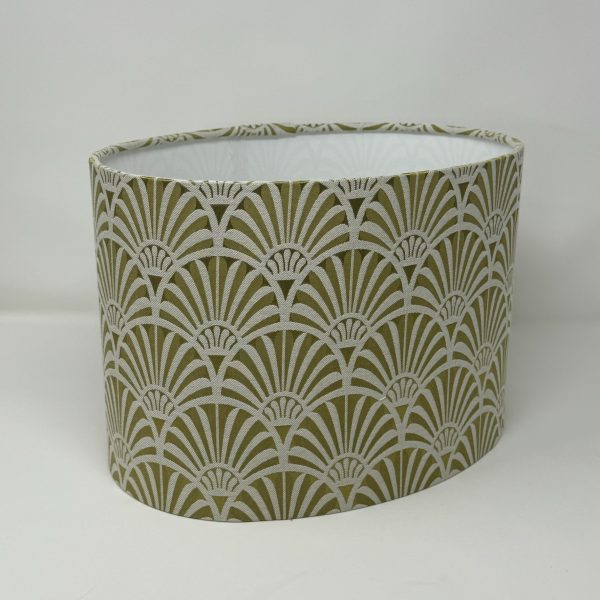Zellige oval lampshade in mustard/gold by Fait par Moi