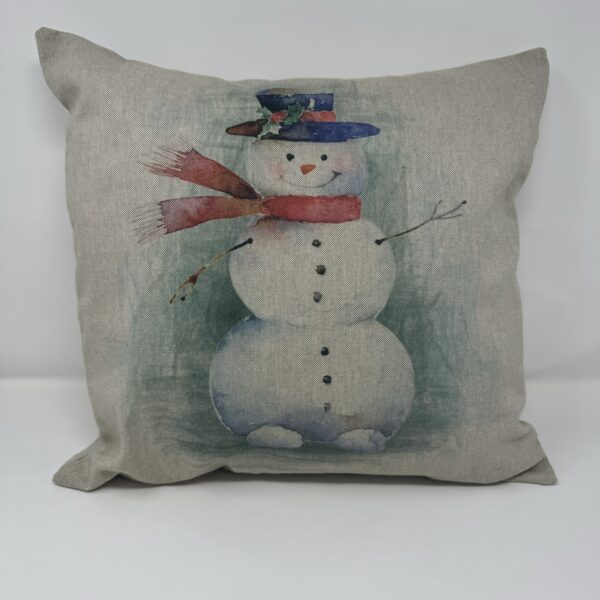 Snowman Christmasn Cushion handmade by Fait par Moi