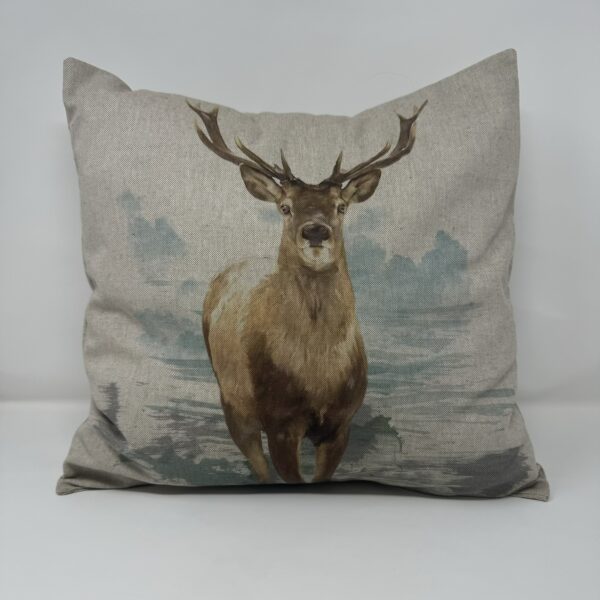 Stag Christmas Cushion handmade by Fait par Moi