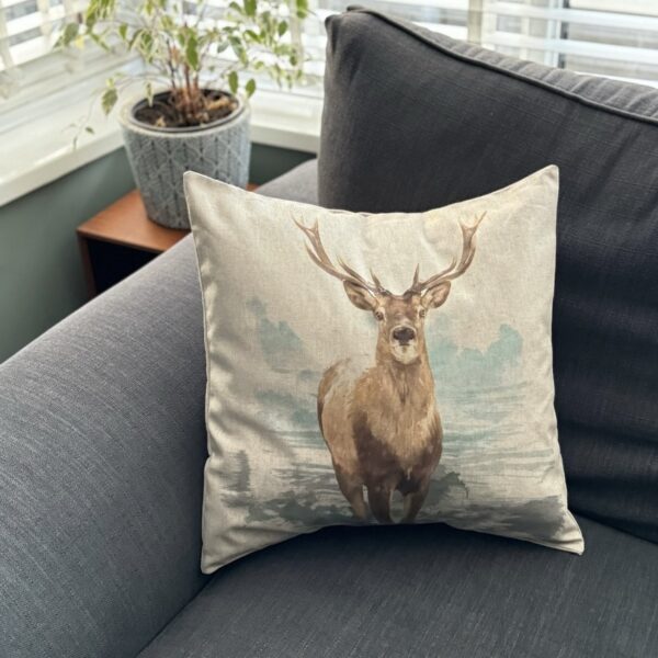 Stag Christmas Cushion handmade by Fait par Moi 2