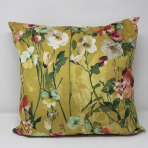 Wild Meadow Ochre cushion by Fait par Moi